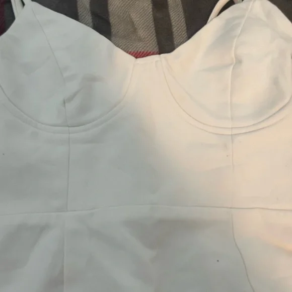 Princess Polly White Bustier Mini Dress Size 4 Adjustable Strap - Picture 4 of 6